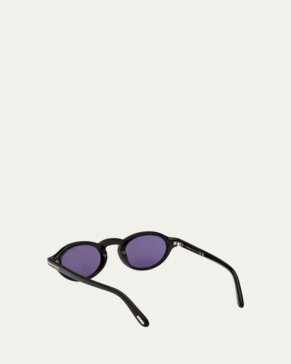 Tom Ford Men's Aristotele-02 Acetate Round Sunglasses | Thumbnail 2