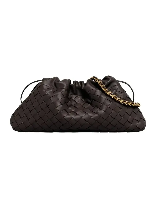 Bottega Veneta Dustbag Notte Leather Shoulder Bag