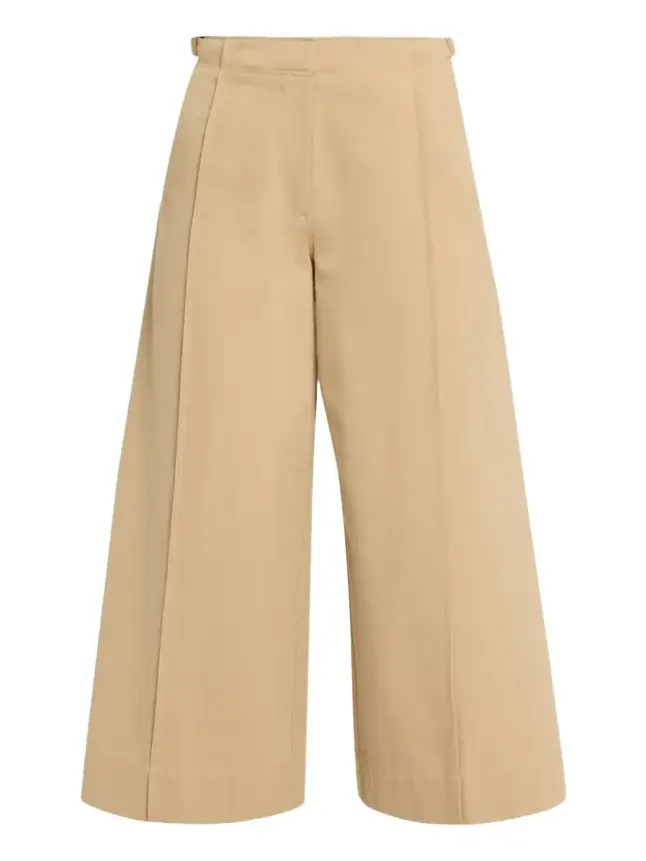 Sascha Cropped Wide-Leg Cotton Trousers Sascha Cropped Wide-Leg Cotton Trousers