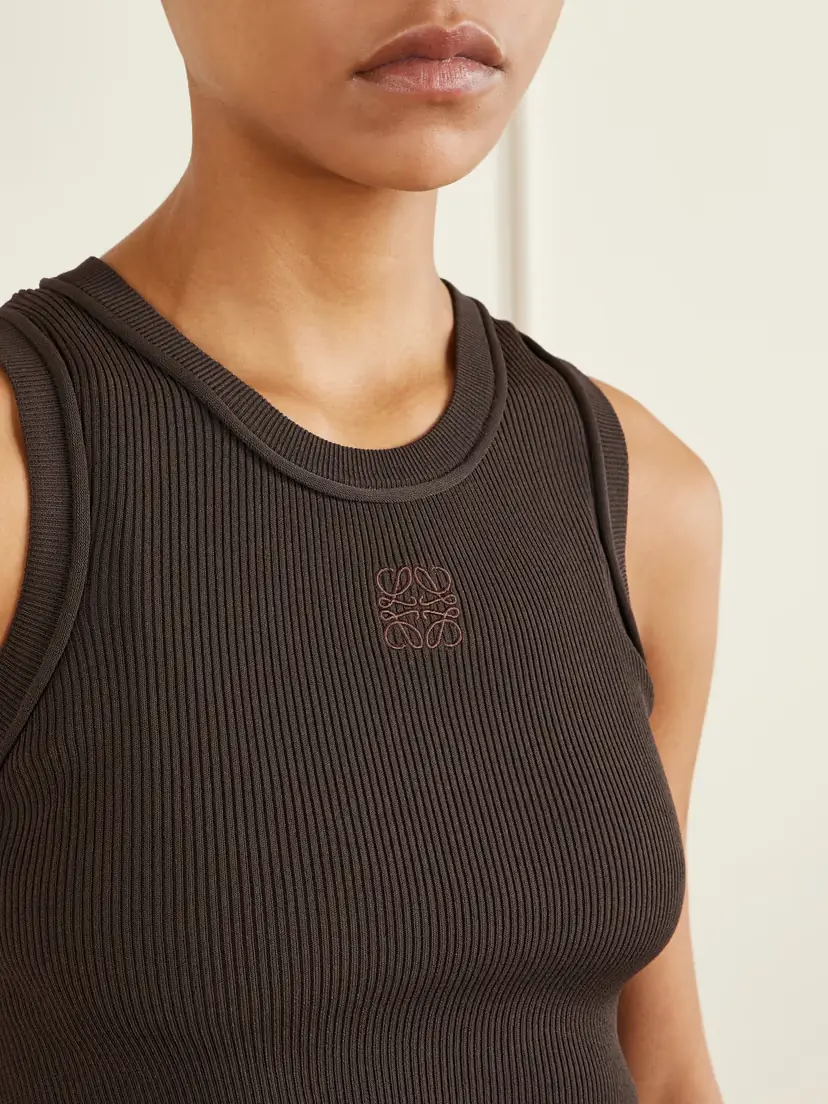 Loewe Anagram-embroidered Ribbed Tank | Thumbnail 5 Loewe Anagram-embroidered Ribbed Tank | Thumbnail 5