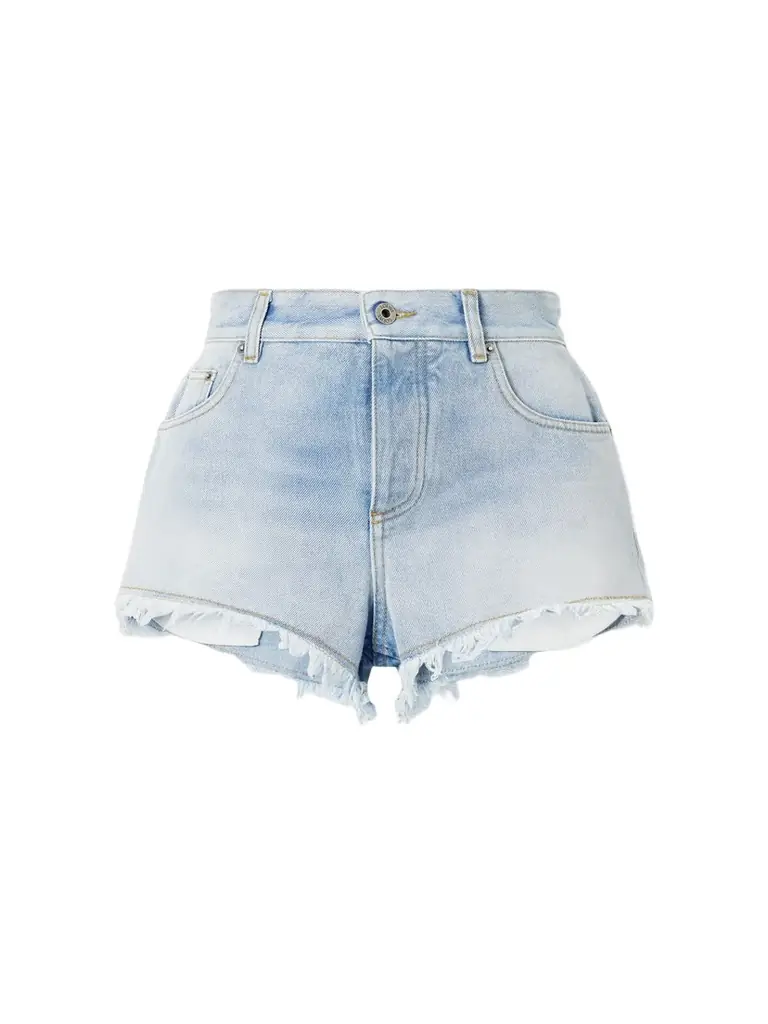 + Paula's Ibiza Anagram Distressed Straight-leg Denim Shorts + Paula's Ibiza Anagram Distressed Straight-leg Denim Shorts