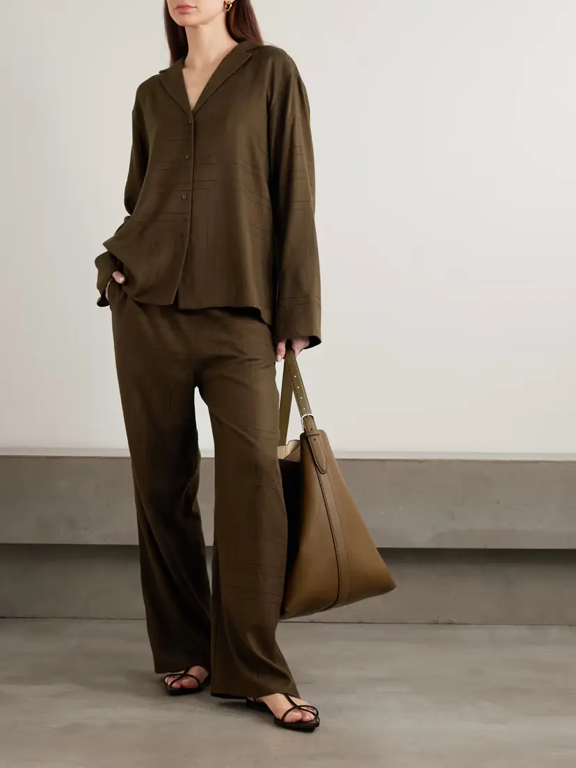 TOTEME Embroidered Tencel™ Lenzing™ Modal Pants | Thumbnail 2
