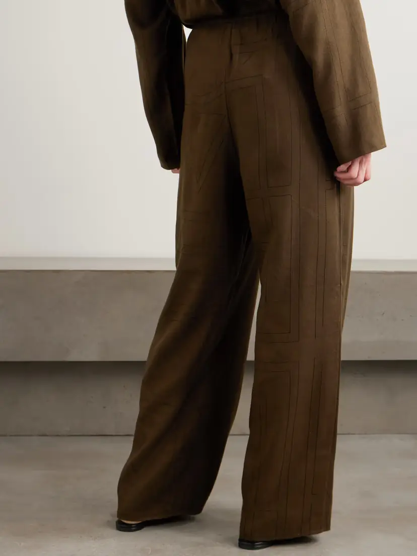 TOTEME Embroidered Tencel™ Lenzing™ Modal Pants | Thumbnail 3