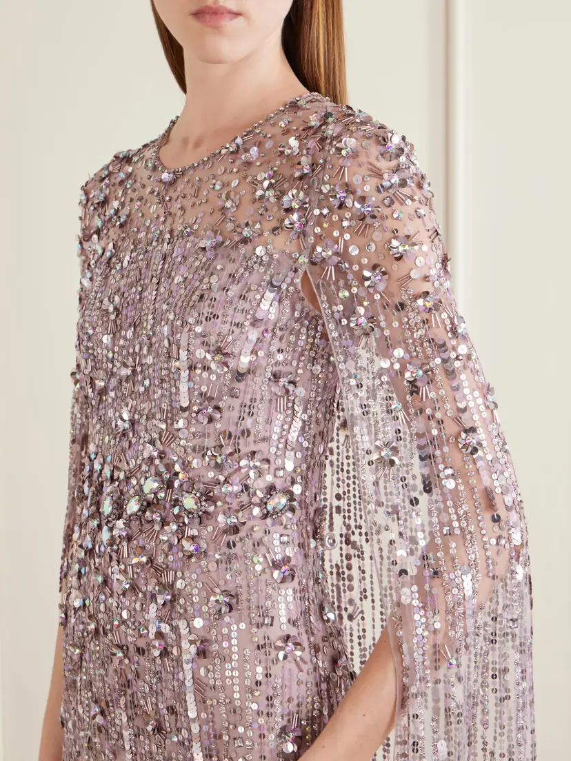 Jenny Packham Ruby Sequined Tulle Gown | Thumbnail 4 Jenny Packham Ruby Sequined Tulle Gown | Thumbnail 4