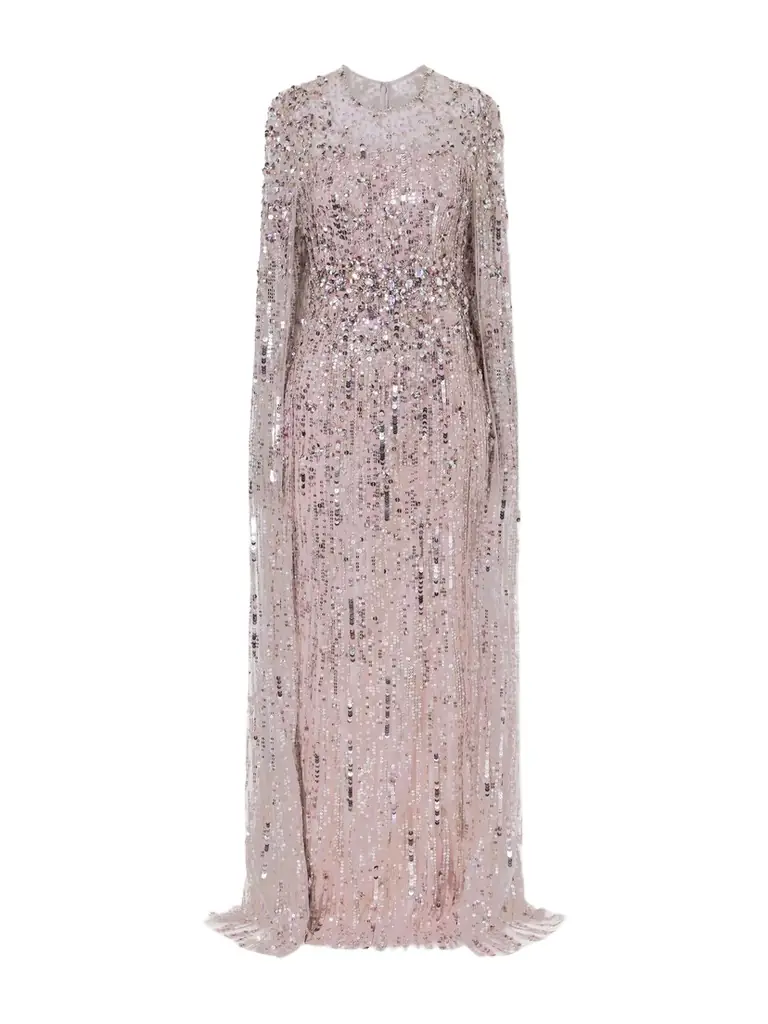 Ruby Sequined Tulle Gown