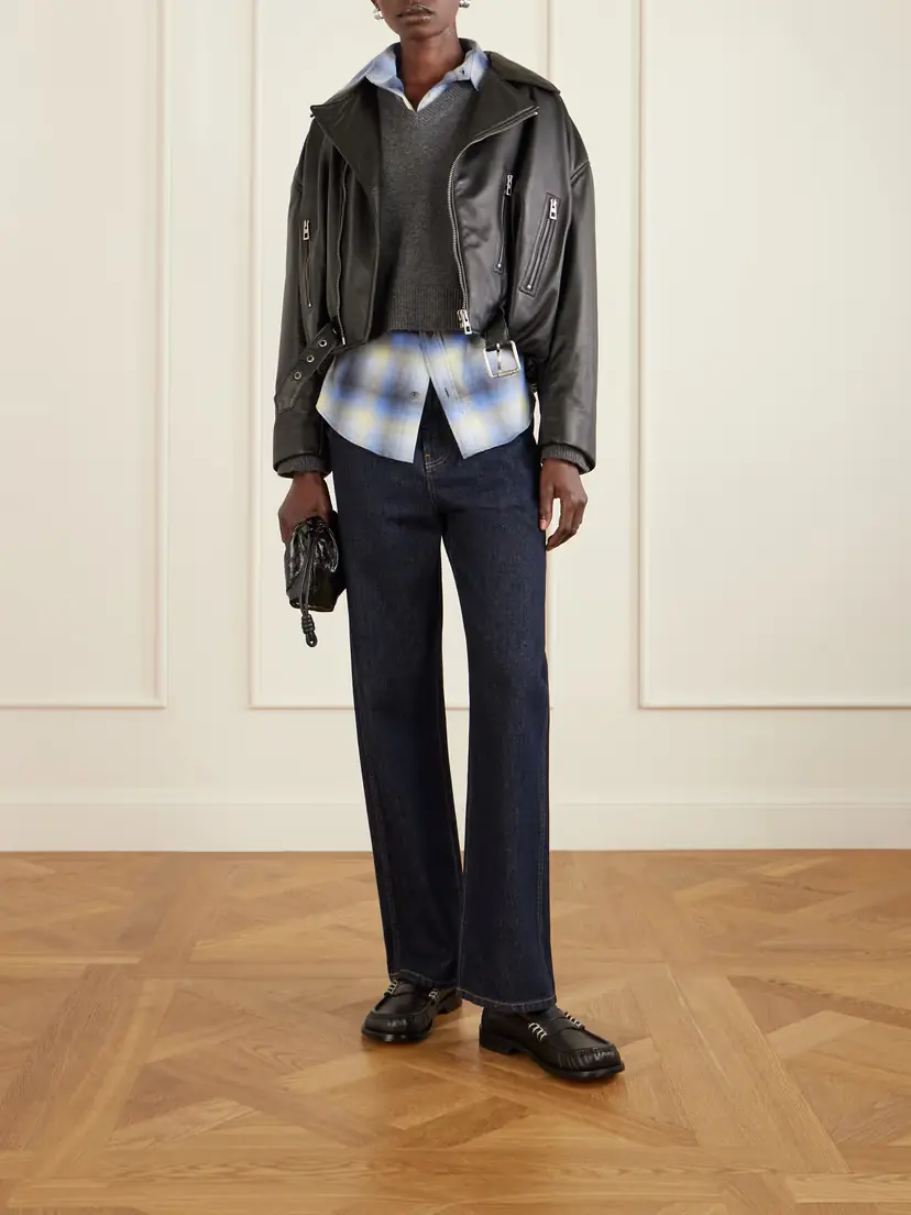 Loewe Flamenco Mini Leather-trimmed Crinkled-eel Clutch | Thumbnail 3 Loewe Flamenco Mini Leather-trimmed Crinkled-eel Clutch | Thumbnail 3