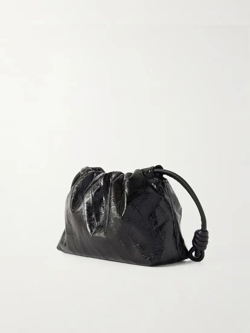 Loewe Flamenco Mini Leather-trimmed Crinkled-eel Clutch | Thumbnail 4 Loewe Flamenco Mini Leather-trimmed Crinkled-eel Clutch | Thumbnail 4