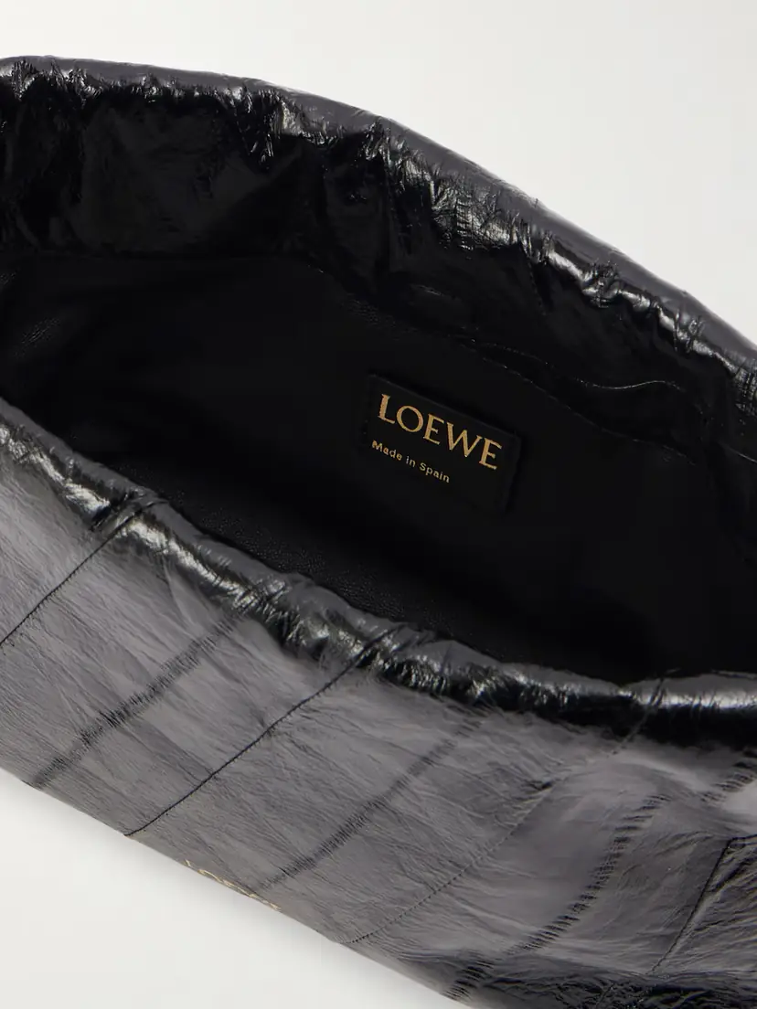 Loewe Flamenco Mini Leather-trimmed Crinkled-eel Clutch | Thumbnail 6 Loewe Flamenco Mini Leather-trimmed Crinkled-eel Clutch | Thumbnail 6