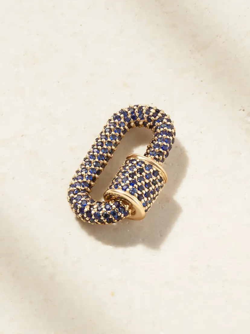 Marla Aaron Allstone Chubby Babylock 14-karat Gold Sapphire Pendant | Thumbnail 3 Marla Aaron Allstone Chubby Babylock 14-karat Gold Sapphire Pendant | Thumbnail 3
