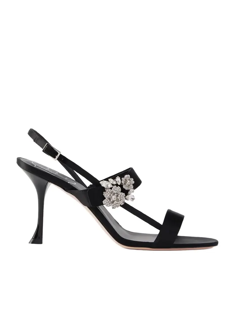 Mini Bouquet 85 Crystal-embellished Satin Sandals Mini Bouquet 85 Crystal-embellished Satin Sandals