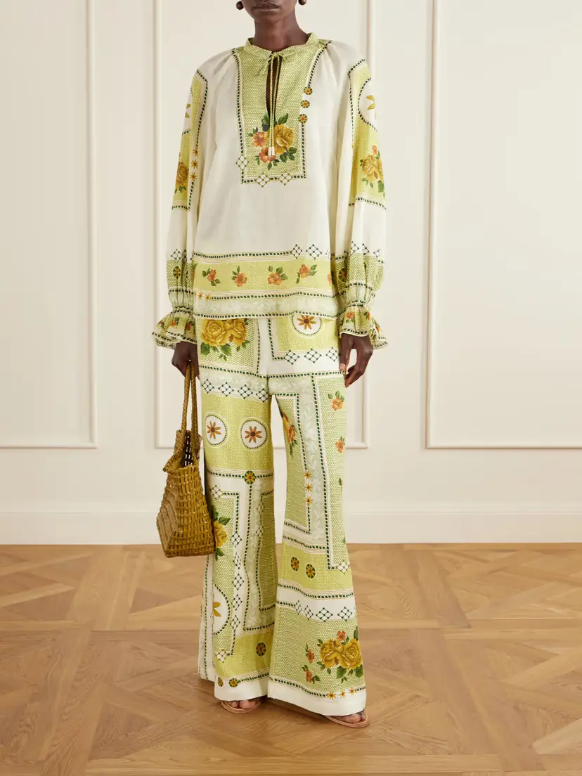ALÉMAIS Dixie Knotted Floral-print Linen Pants | Thumbnail 2