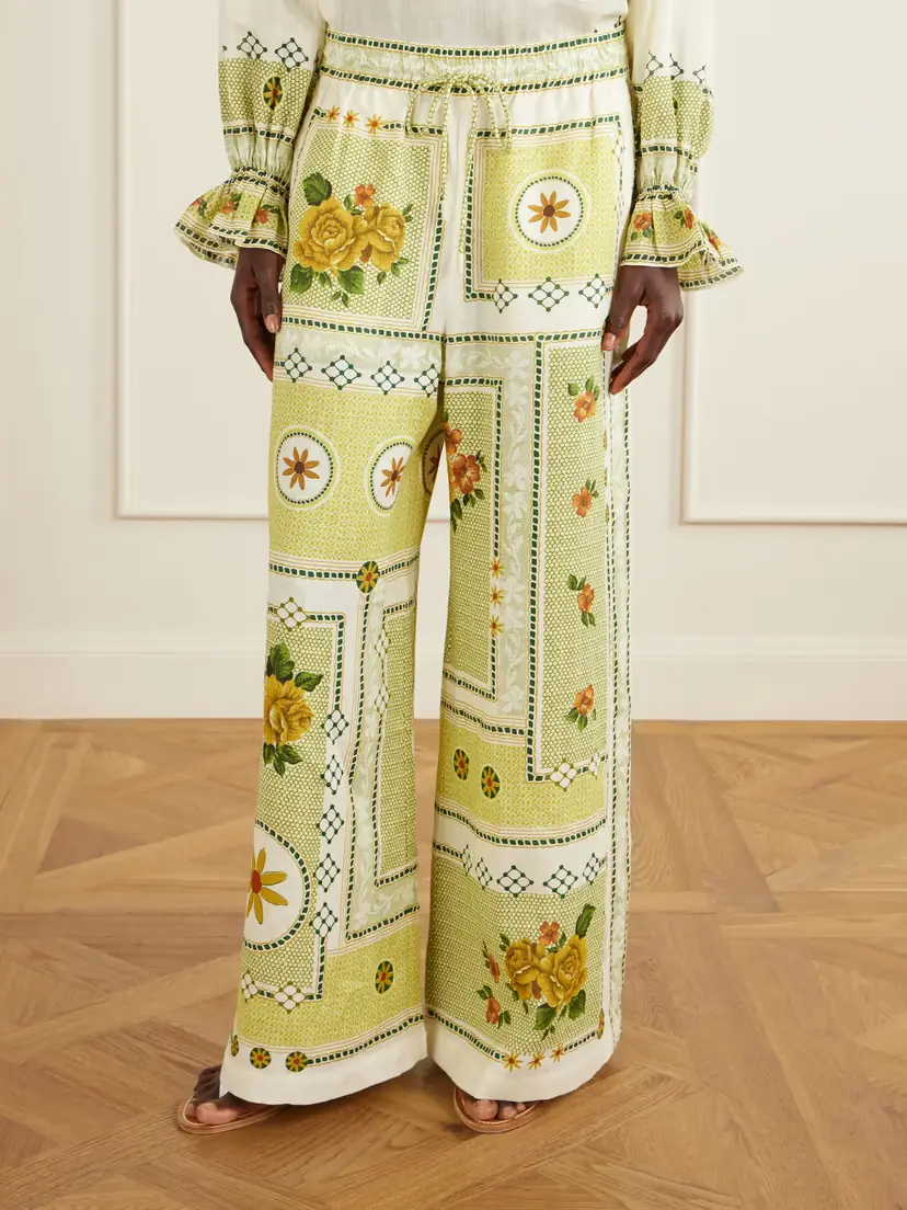 ALÉMAIS Dixie Knotted Floral-print Linen Pants | Thumbnail 3