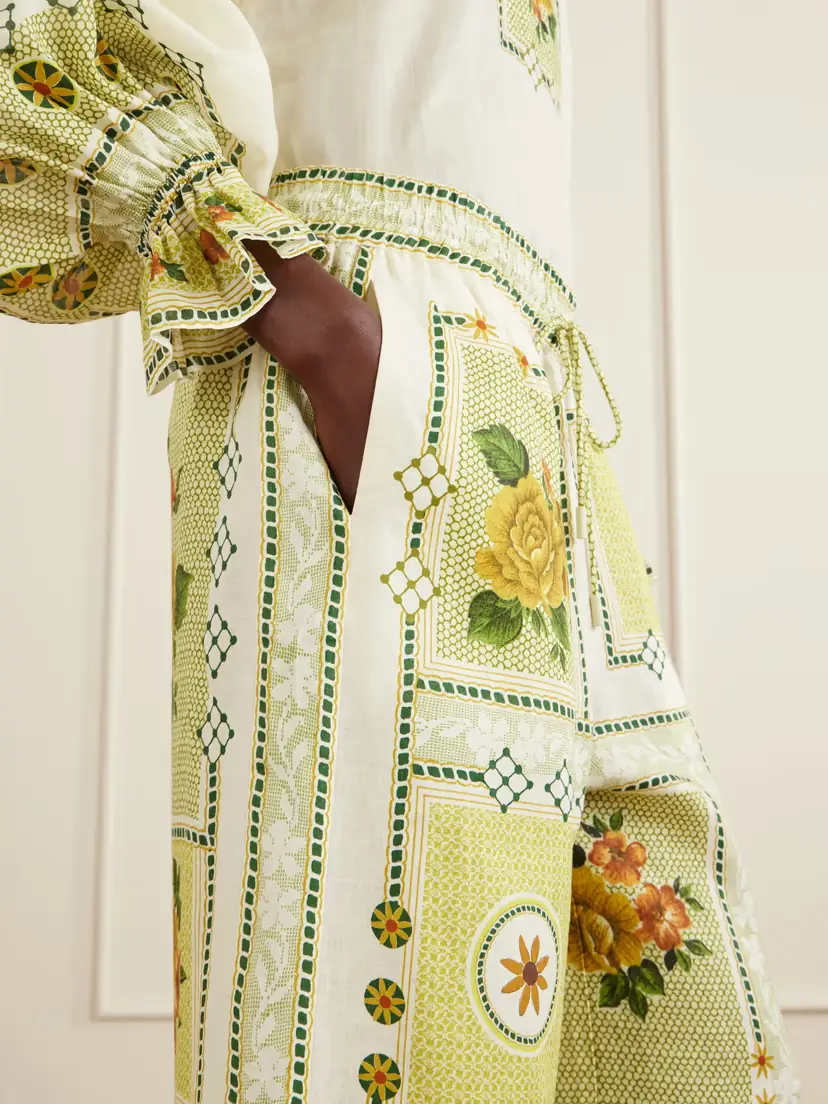 ALÉMAIS Dixie Knotted Floral-print Linen Pants | Thumbnail 5