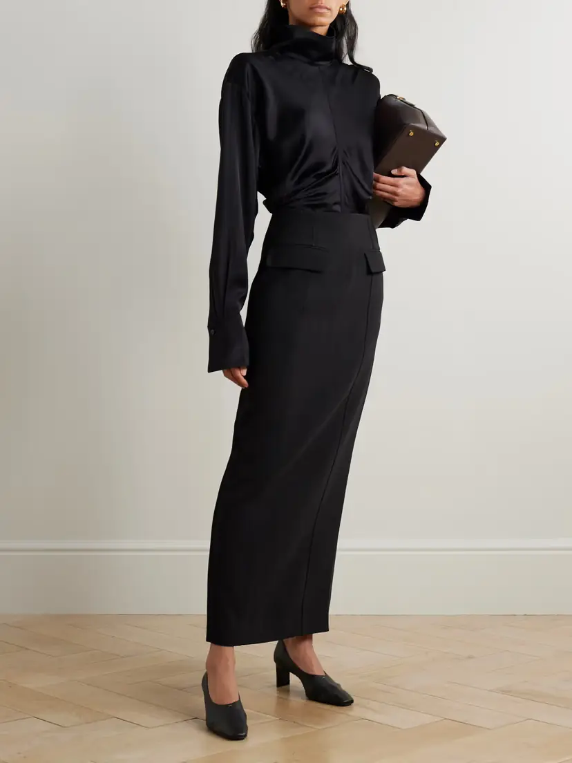 TOTEME Grain De Poudre Maxi Skirt | Thumbnail 2 TOTEME Grain De Poudre Maxi Skirt | Thumbnail 2