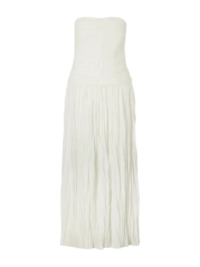 Simkhai Danielle Crinkled Bustier Gown - Ivory | Image 1 Simkhai Danielle Crinkled Bustier Gown - Ivory | Image 1
