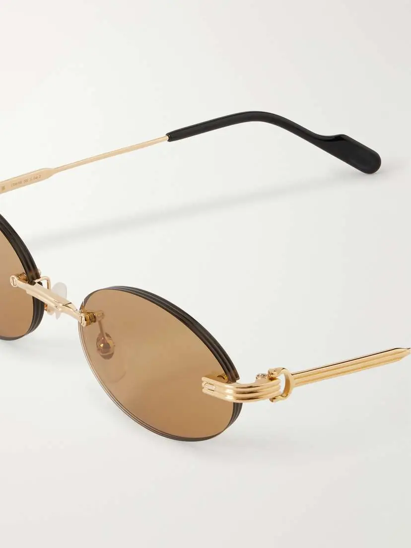 Cartier Eyewear Rounded-frame Metal Sunglasses | Thumbnail 4 Cartier Eyewear Rounded-frame Metal Sunglasses | Thumbnail 4