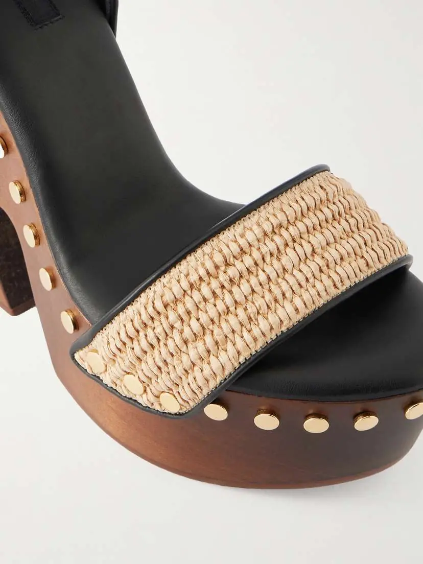 Givenchy Studded Raffia Wedge Sandals | Thumbnail 5 Givenchy Studded Raffia Wedge Sandals | Thumbnail 5