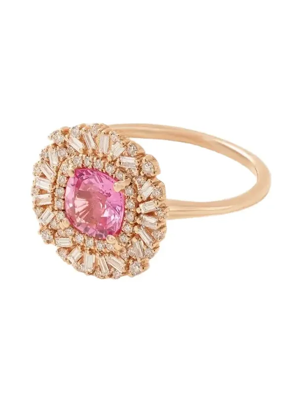 18-karat Rose Gold, Sapphire And Diamond Ring - Pink 18-karat Rose Gold, Sapphire And Diamond Ring - Pink
