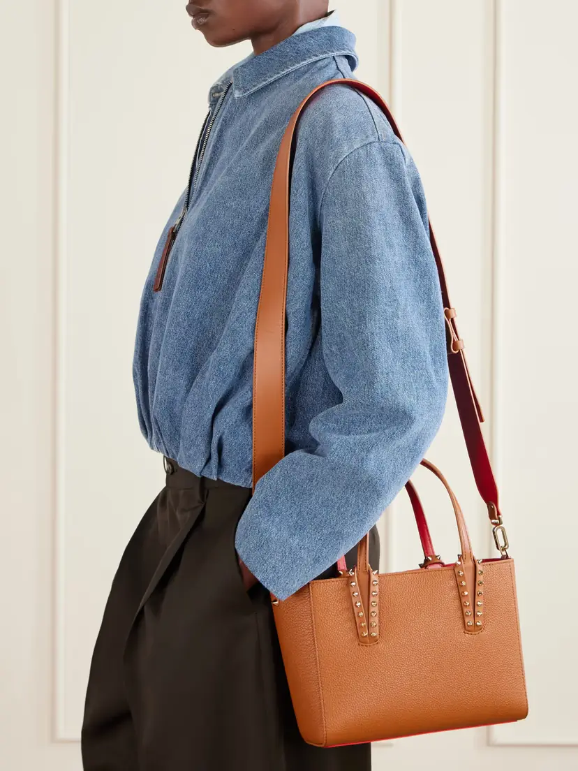 Christian Louboutin Cabata Mini Spiked Textured-leather Tote | Thumbnail 2 Christian Louboutin Cabata Mini Spiked Textured-leather Tote | Thumbnail 2
