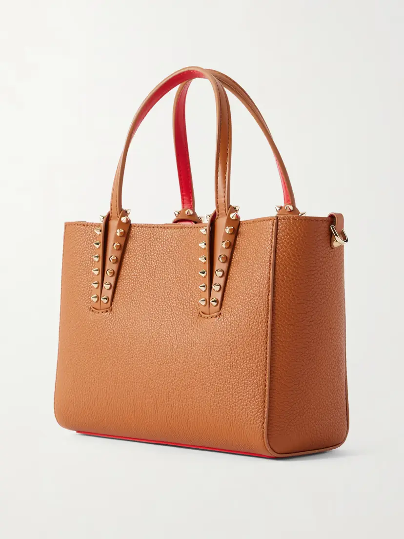 Christian Louboutin Cabata Mini Spiked Textured-leather Tote | Thumbnail 4 Christian Louboutin Cabata Mini Spiked Textured-leather Tote | Thumbnail 4
