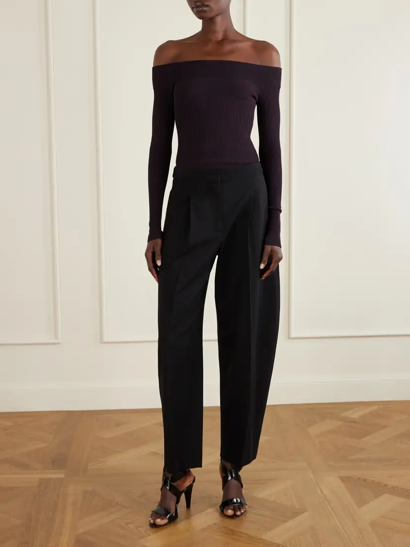 Alaïa Pleated Wool-blend Gabardine Tapered Pants | Thumbnail 2