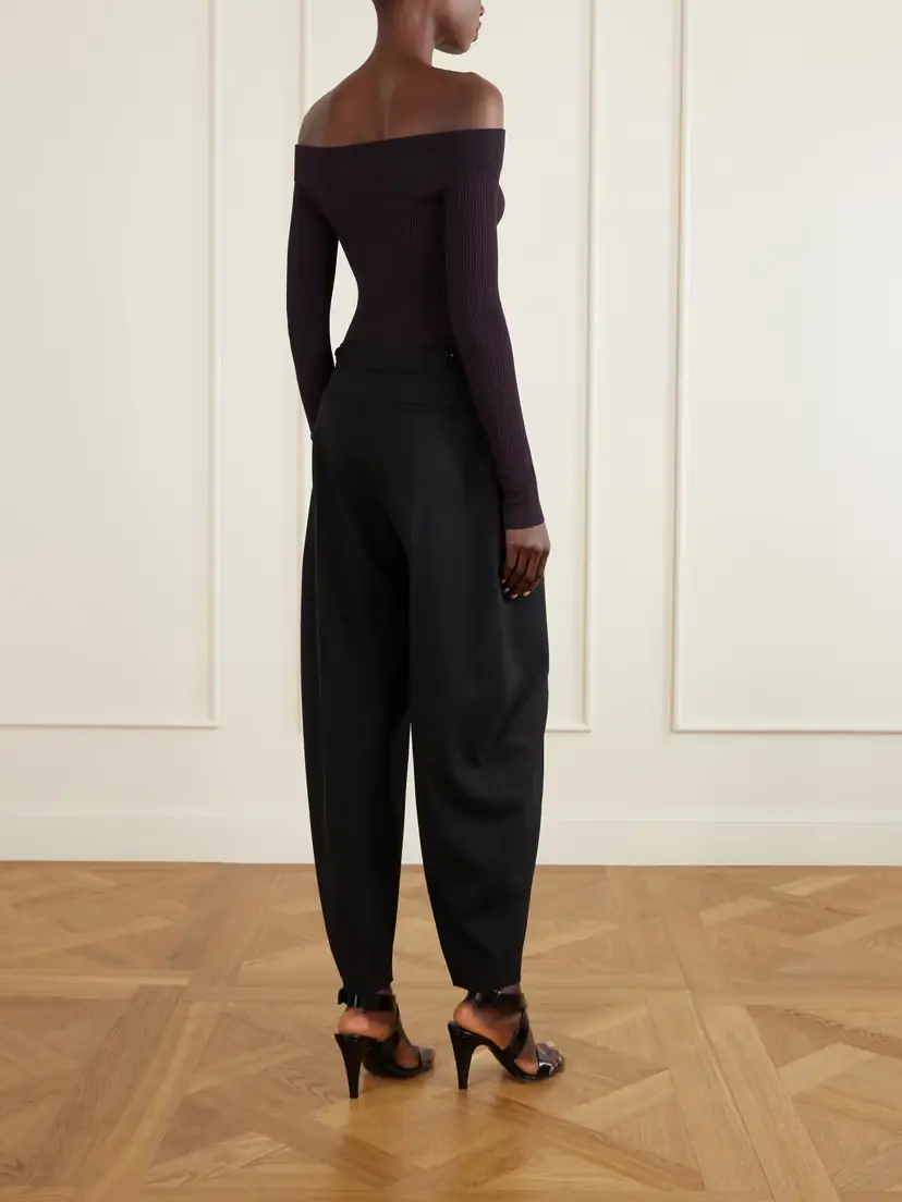 Alaïa Pleated Wool-blend Gabardine Tapered Pants | Thumbnail 3
