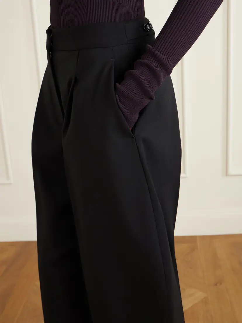 Alaïa Pleated Wool-blend Gabardine Tapered Pants | Thumbnail 4