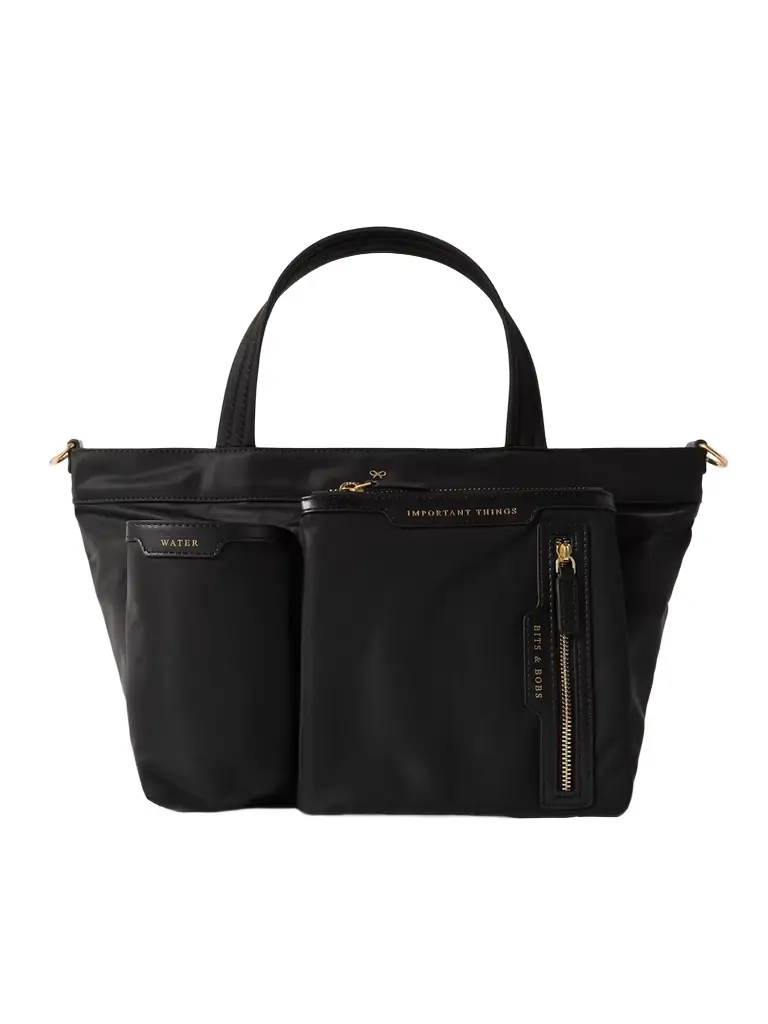 Leather-trimmed Econyl® Tote Bag