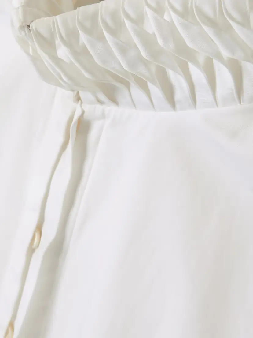 Alaïa Cropped Folded Cotton-poplin Shirt | Thumbnail 4 Alaïa Cropped Folded Cotton-poplin Shirt | Thumbnail 4