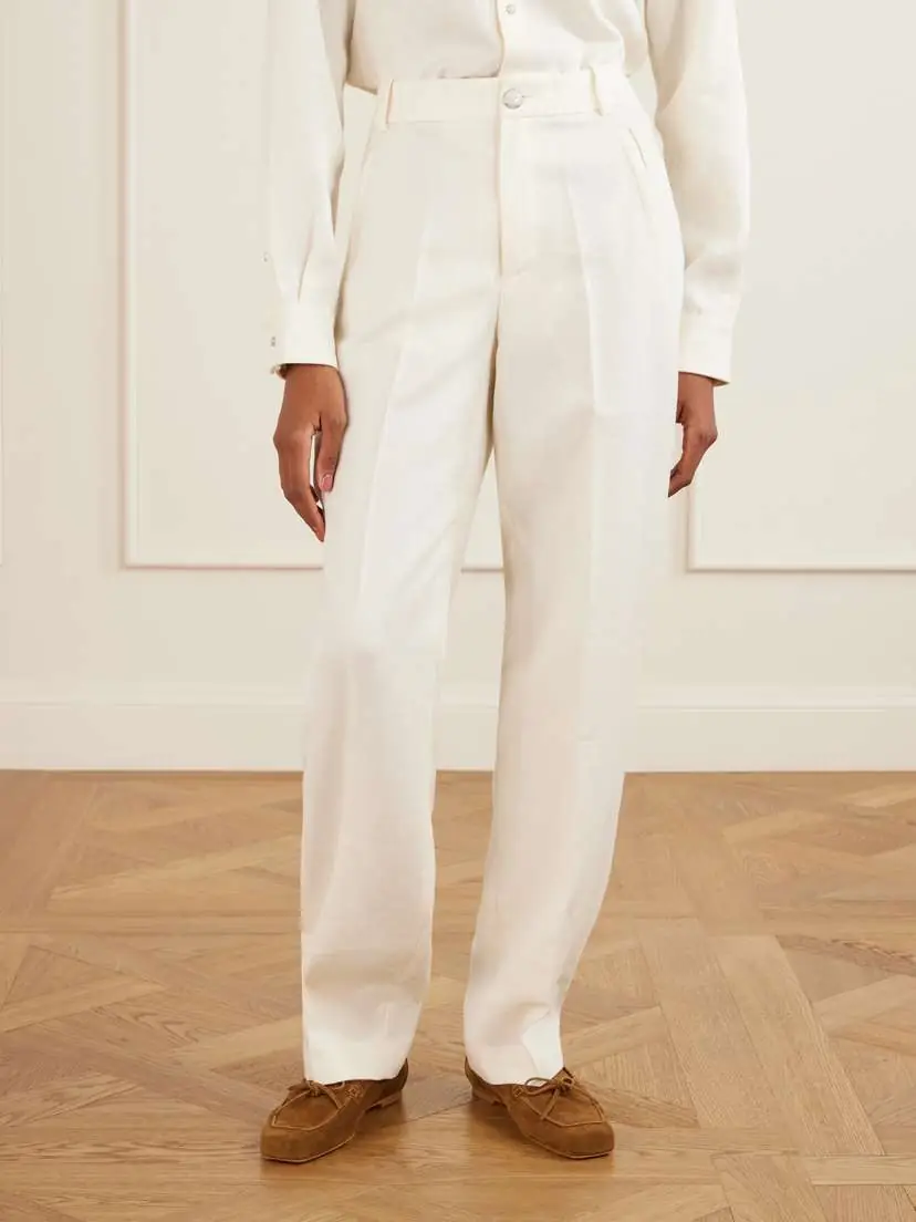 God’s True Cashmere Solid Linen Straight-leg Pants | Thumbnail 3 God’s True Cashmere Solid Linen Straight-leg Pants | Thumbnail 3