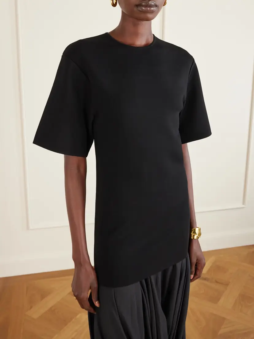 TOTEME Cocoon Draped Paneled Voile Midi Dress | Thumbnail 3 TOTEME Cocoon Draped Paneled Voile Midi Dress | Thumbnail 3