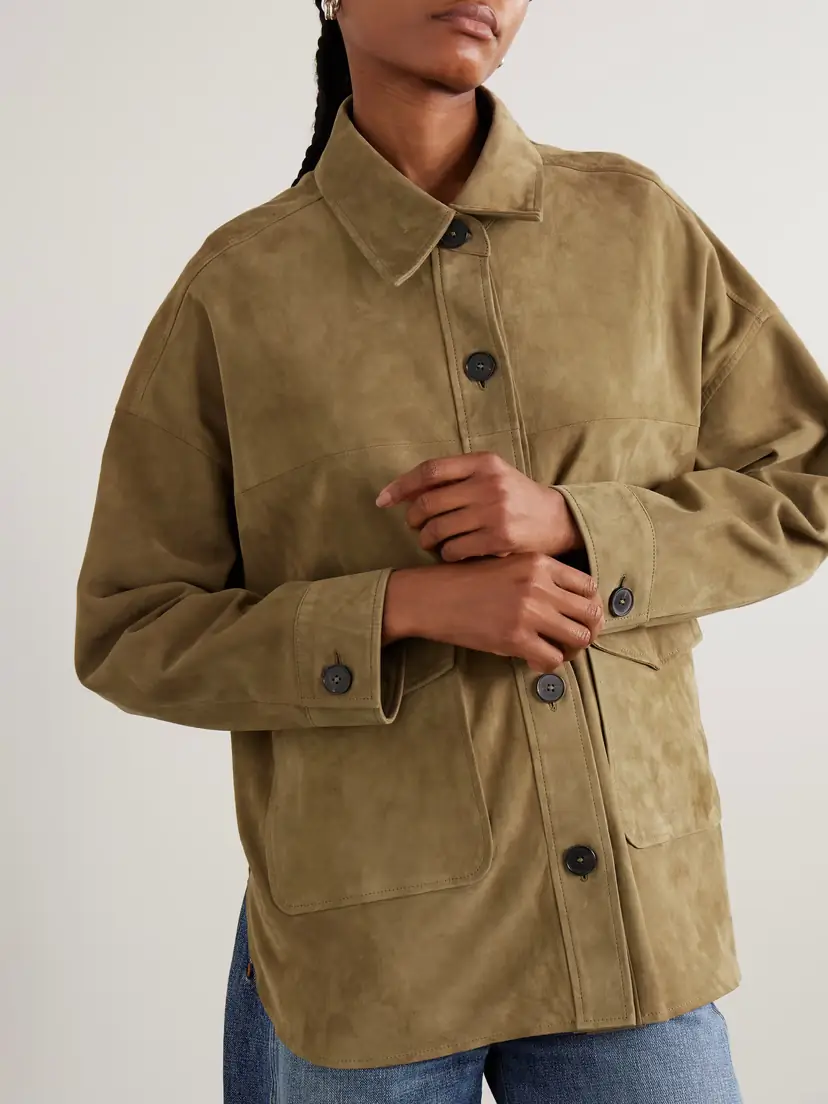 ARMA Kaylee Oversized Paneled Suede Jacket | Thumbnail 3 ARMA Kaylee Oversized Paneled Suede Jacket | Thumbnail 3