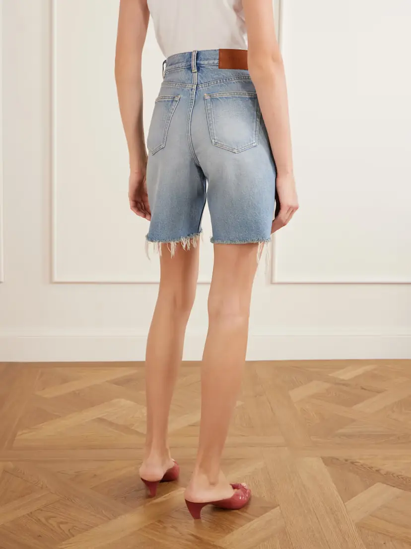 Chloé Frayed Denim Shorts - Light blue | Thumbnail 4 Chloé Frayed Denim Shorts - Light blue | Thumbnail 4