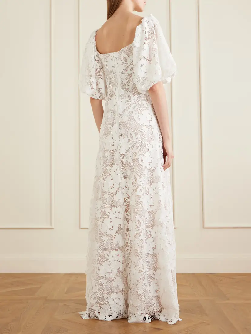 Oscar de la Renta Off-the-shoulder Embroidered Lace Gown | Thumbnail 3 Oscar de la Renta Off-the-shoulder Embroidered Lace Gown | Thumbnail 3