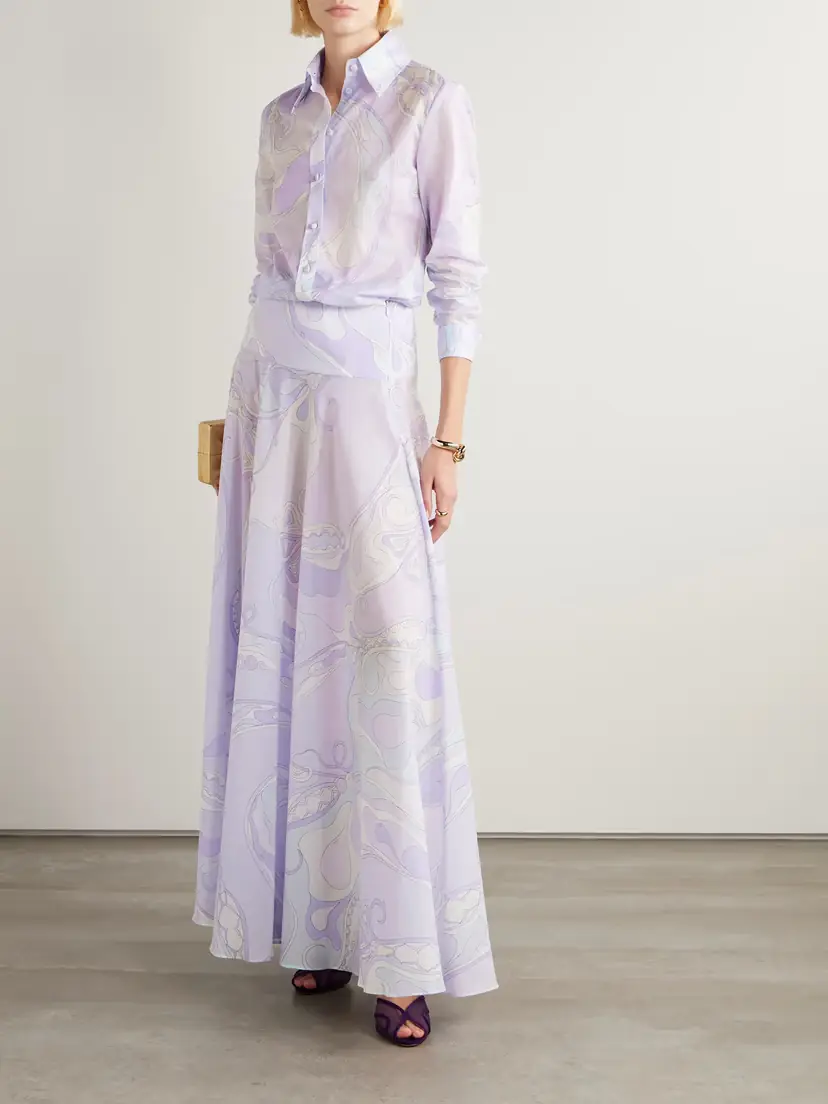 PUCCI Printed Cotton Shirt - Lavender | Thumbnail 2 PUCCI Printed Cotton Shirt - Lavender | Thumbnail 2