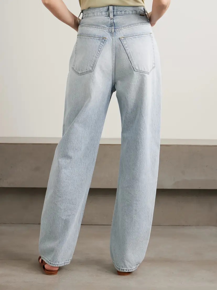 Jamie Haller The Fan Mid-rise Wide-leg Jeans - Light denim | Thumbnail 4
