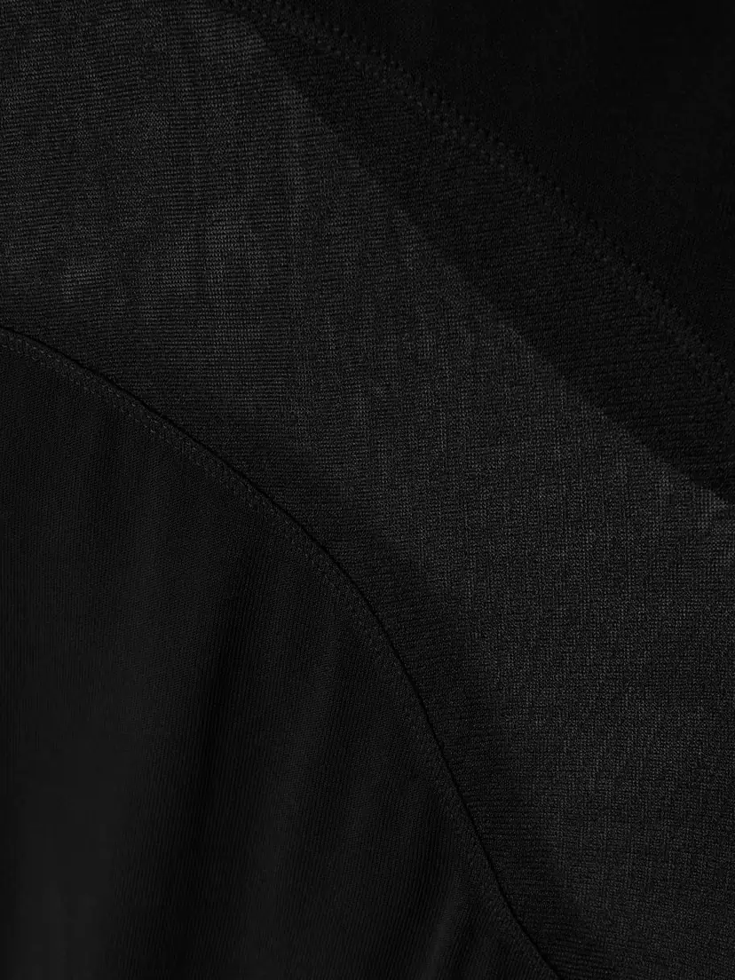Alaïa Silk Mesh-trimmed Crepe Gown | Thumbnail 4 Alaïa Silk Mesh-trimmed Crepe Gown | Thumbnail 4