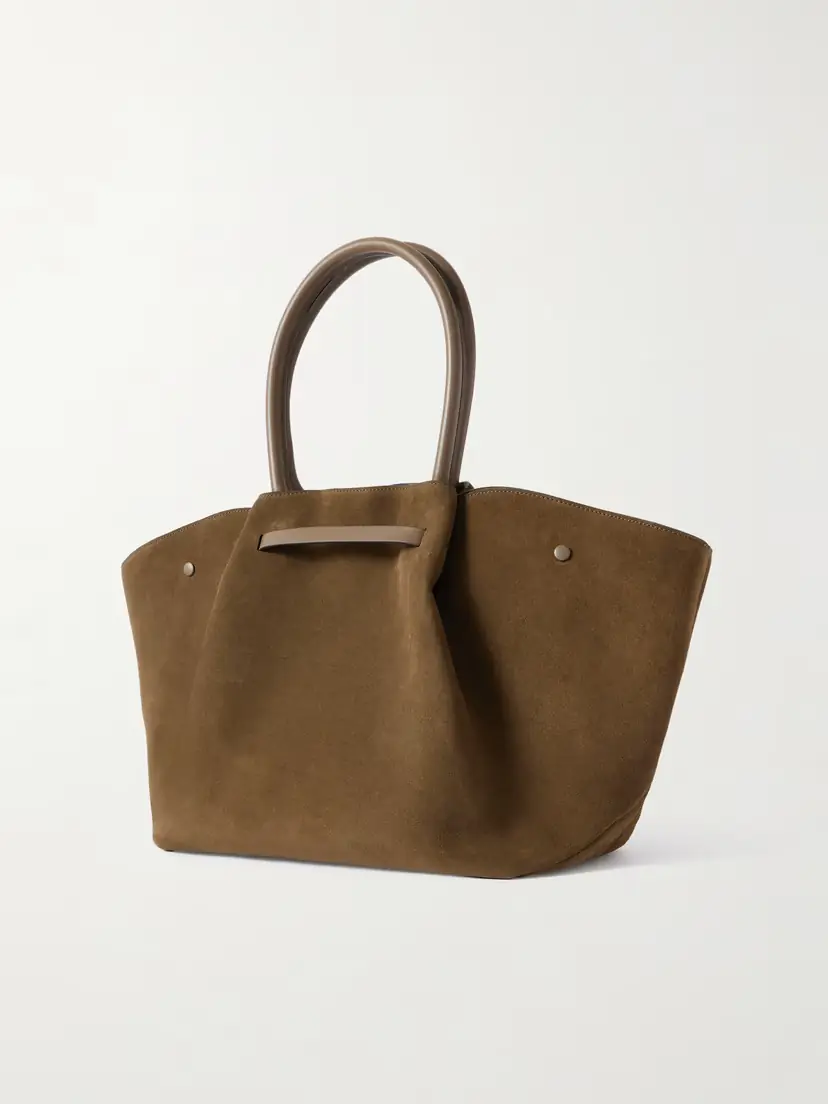 DeMellier The New York Large Leather-trimmed Suede Tote | Thumbnail 3