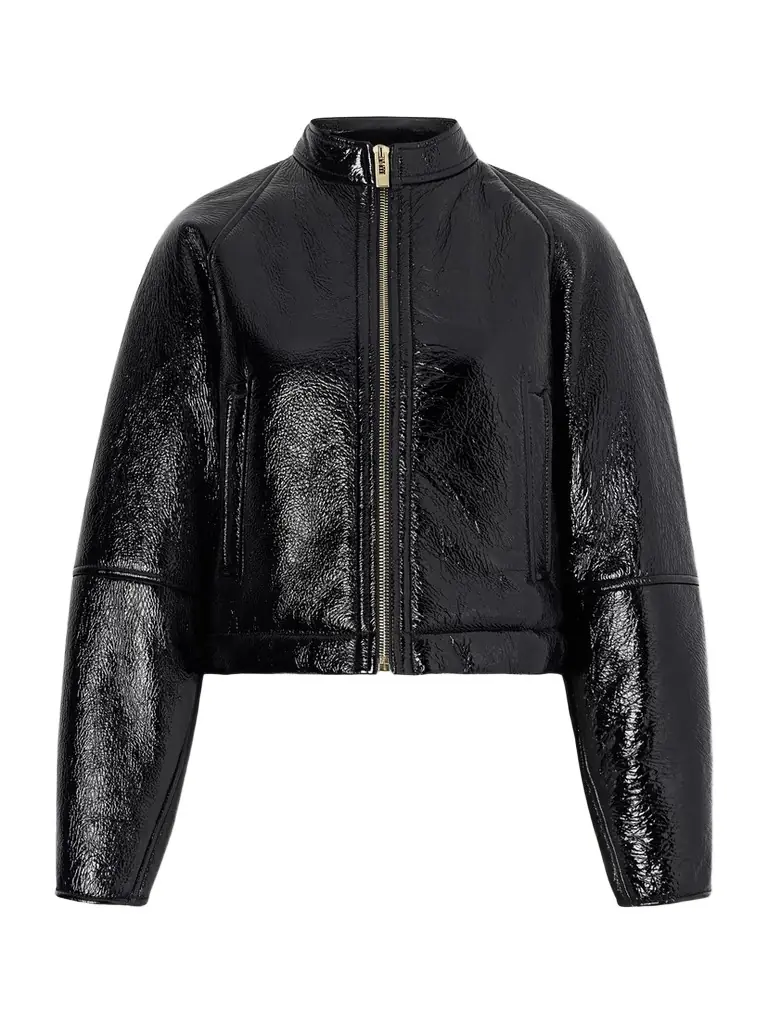Alaïa Cropped Shearling Bomber Jacket | Image 1 Alaïa Cropped Shearling Bomber Jacket | Image 1