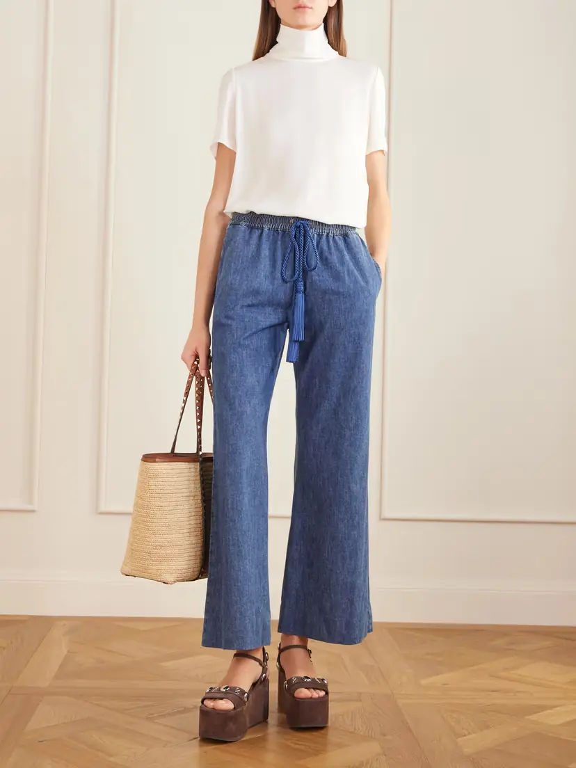 Valentino Garavani Rockstud Leather-trimmed Raffia Tote | Thumbnail 2 Valentino Garavani Rockstud Leather-trimmed Raffia Tote | Thumbnail 2