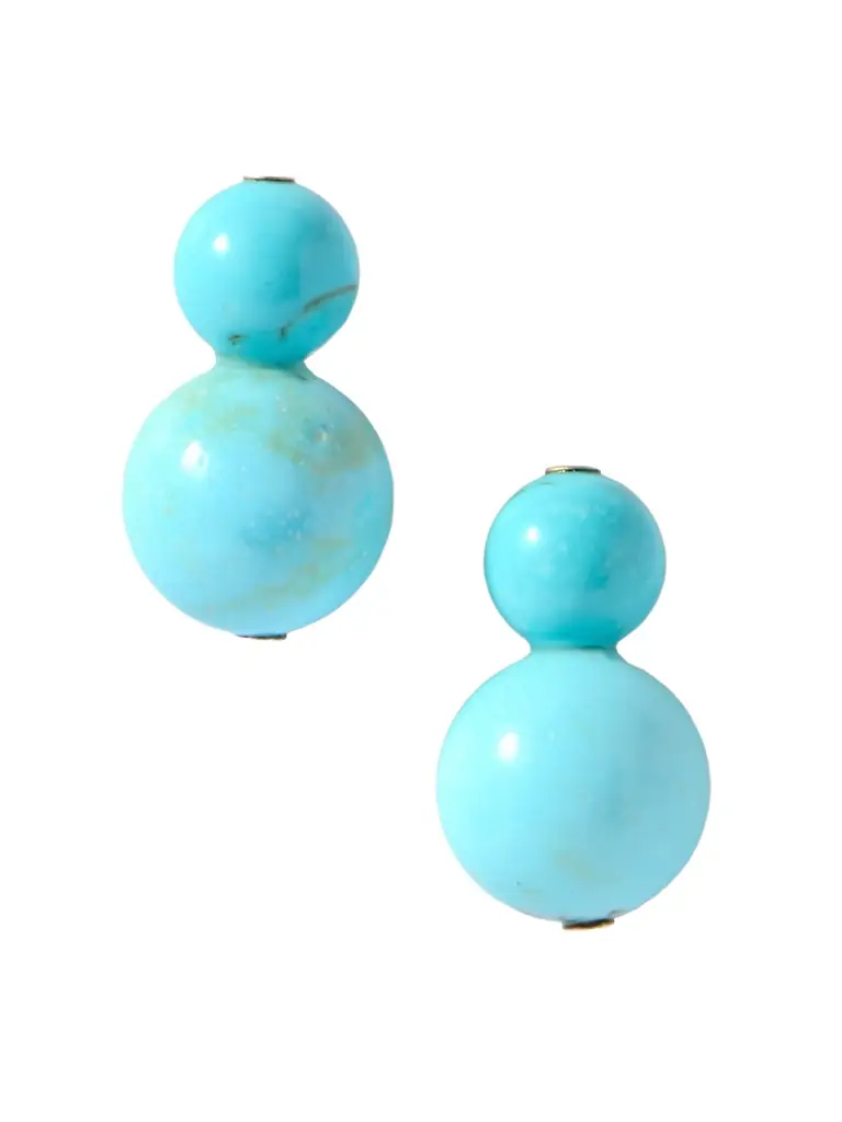 Jennifer Behr Cara Gold-tone Turquoise Earrings | Image 1 Jennifer Behr Cara Gold-tone Turquoise Earrings | Image 1