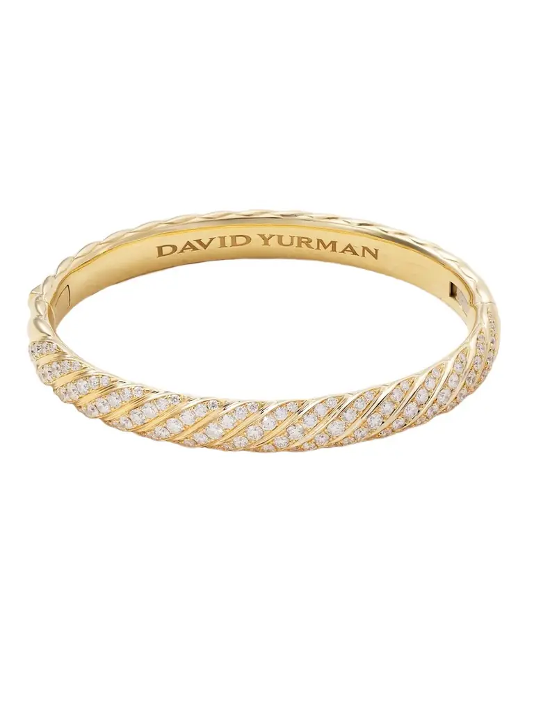 David Yurman Sculpted Cable 18-karat Gold Diamond Bracelet | Image 1 David Yurman Sculpted Cable 18-karat Gold Diamond Bracelet | Image 1