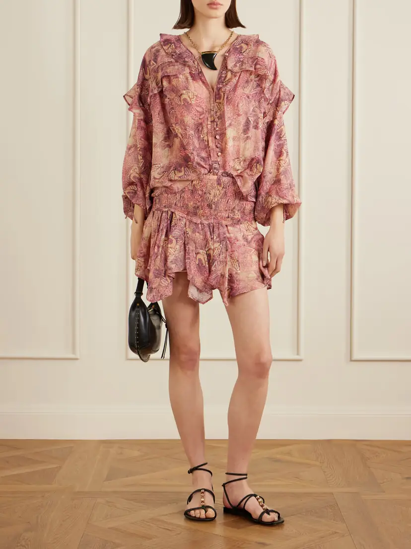 Isabel Marant Ceiva Silk-chiffon Mini Skirt | Thumbnail 2 Isabel Marant Ceiva Silk-chiffon Mini Skirt | Thumbnail 2