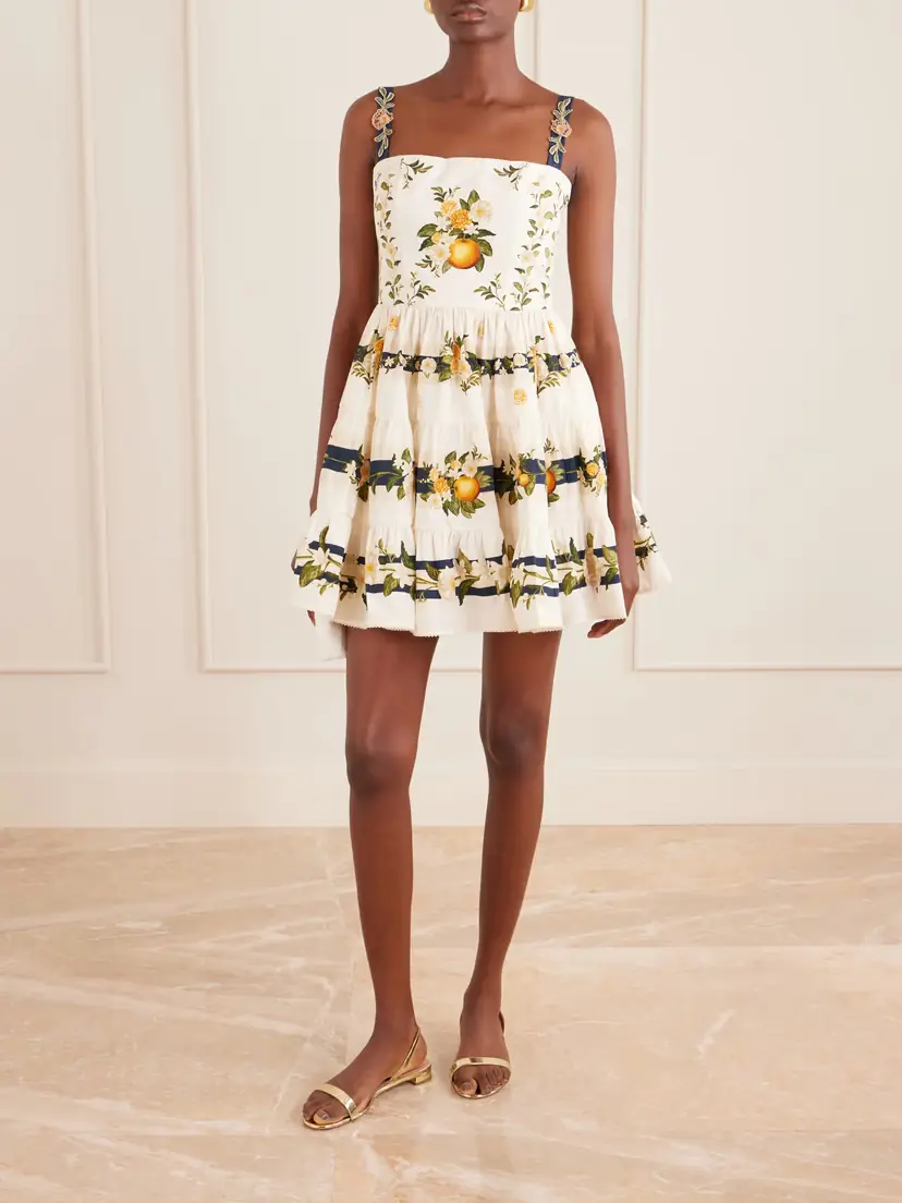 Agua by Agua Bendita Lima Floral-printed Cotton Mini Dress | Thumbnail 2 Agua by Agua Bendita Lima Floral-printed Cotton Mini Dress | Thumbnail 2
