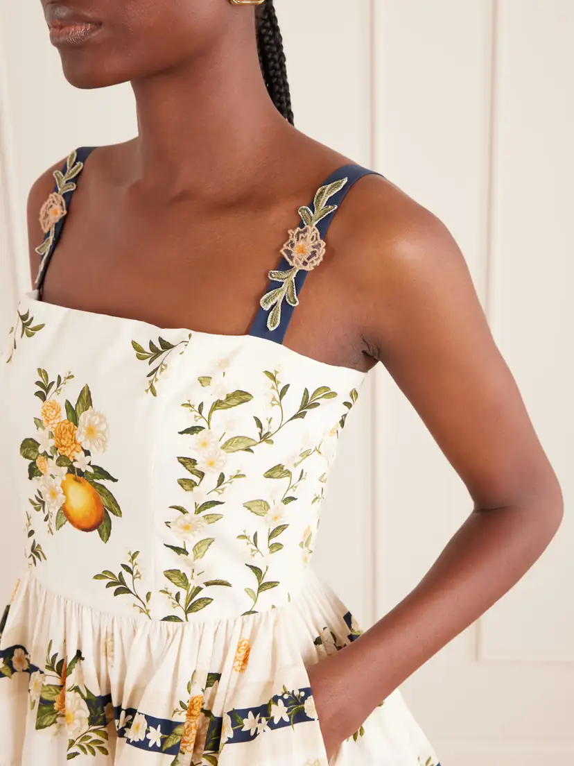 Agua by Agua Bendita Lima Floral-printed Cotton Mini Dress | Thumbnail 4 Agua by Agua Bendita Lima Floral-printed Cotton Mini Dress | Thumbnail 4