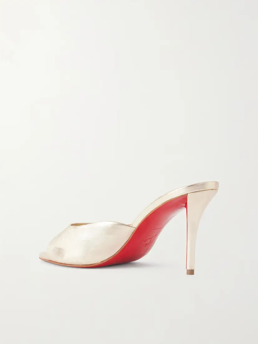 Christian Louboutin Miss Z 80 Metallic Leather Mules | Thumbnail 3 Christian Louboutin Miss Z 80 Metallic Leather Mules | Thumbnail 3