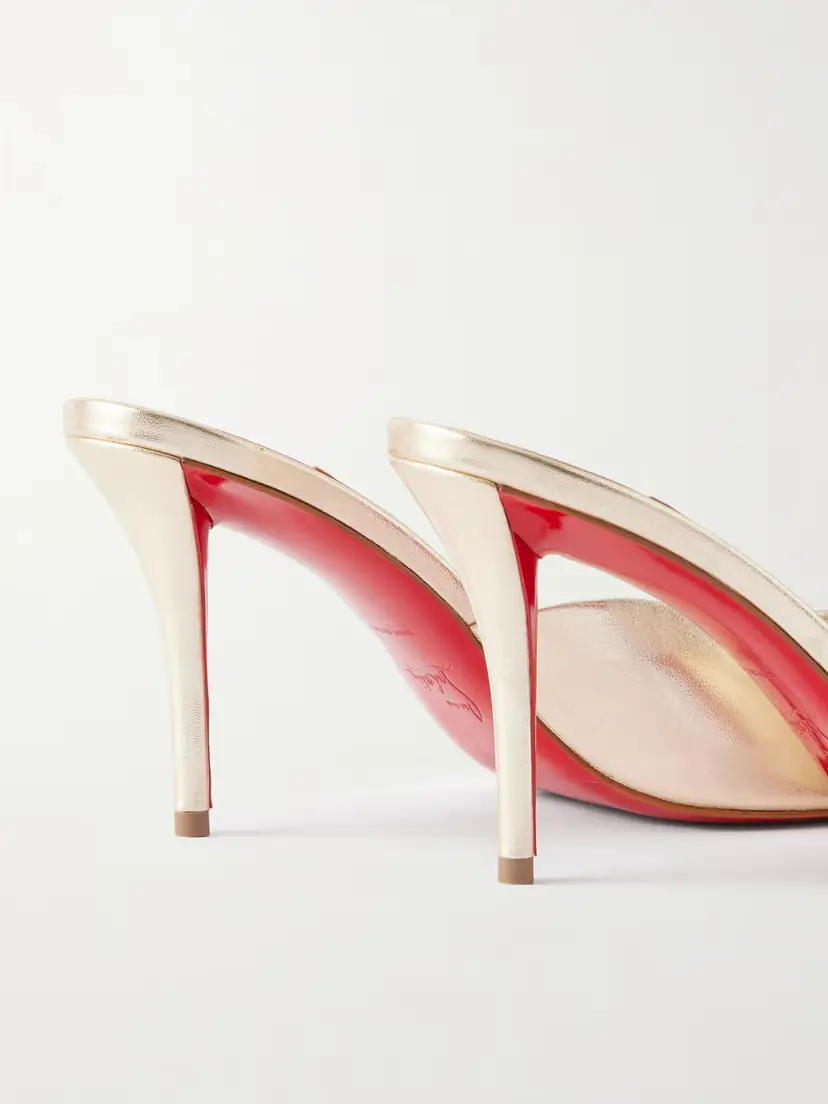 Christian Louboutin Miss Z 80 Metallic Leather Mules | Thumbnail 5 Christian Louboutin Miss Z 80 Metallic Leather Mules | Thumbnail 5