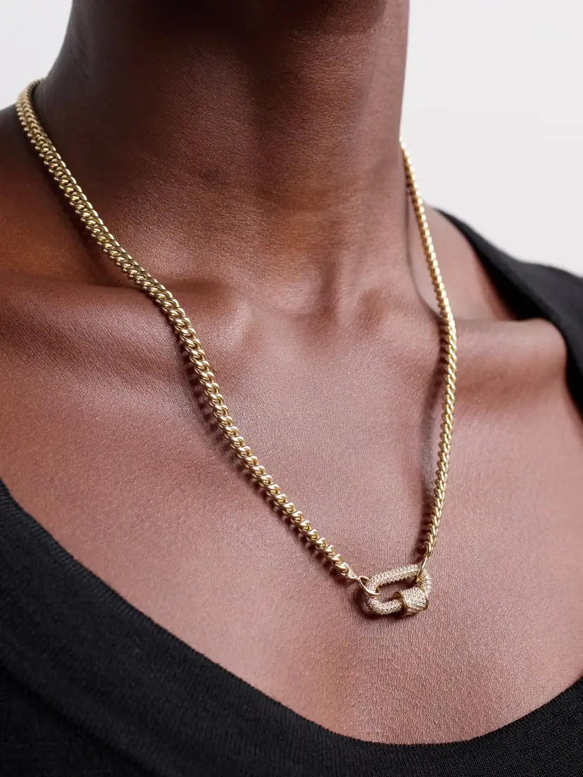 Marla Aaron Allstone Chubby Babylock 14-karat Gold Diamond Pendant | Thumbnail 2 Marla Aaron Allstone Chubby Babylock 14-karat Gold Diamond Pendant | Thumbnail 2