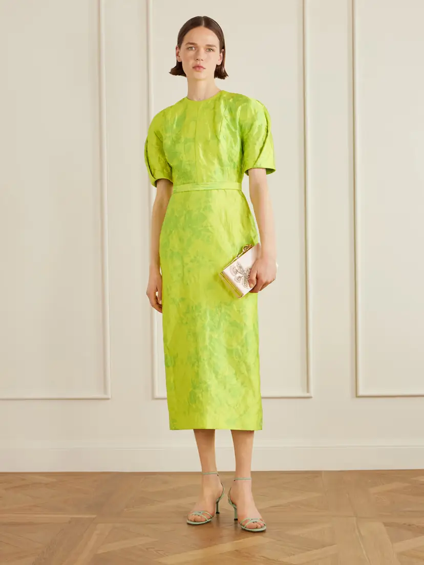 Erdem Printed Crinkled-satin Midi Dress | Thumbnail 2 Erdem Printed Crinkled-satin Midi Dress | Thumbnail 2