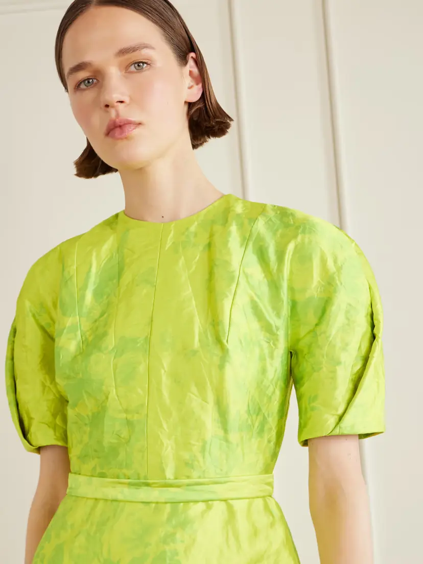 Erdem Printed Crinkled-satin Midi Dress | Thumbnail 4 Erdem Printed Crinkled-satin Midi Dress | Thumbnail 4